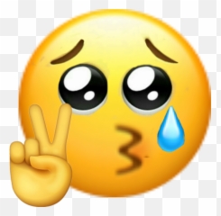 Emoji Sad Mwah Mwah Sticker By Lowkeyyy Edits - Post Mental Breakdown Emoji,Emoticons Kissy Face