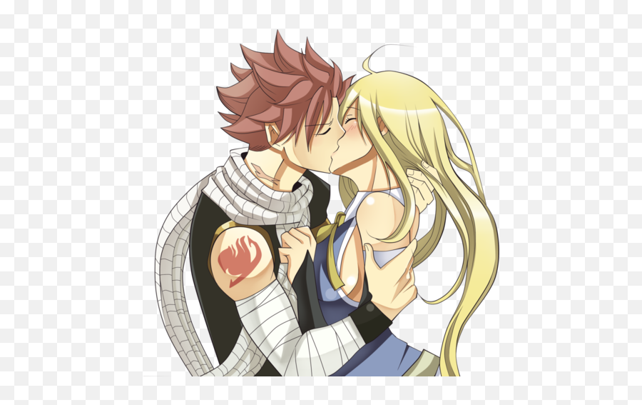Natsu Fairy Tail Anime Fairy Tail - Fairy Tail Couple Kiss Emoji,Sweet Emotions Tail