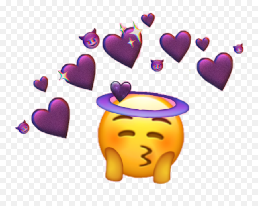 Angel Devil Emoji Sticker - Happy,Angel Devil Emoji