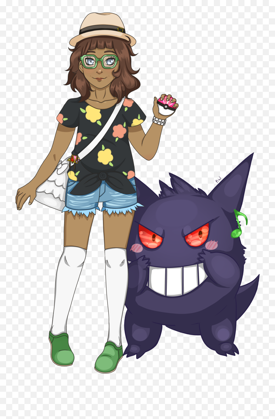 Gengar Png - Moon And Gengar Cartoon 5152527 Vippng Fictional Character Emoji,Emoji Pop 454