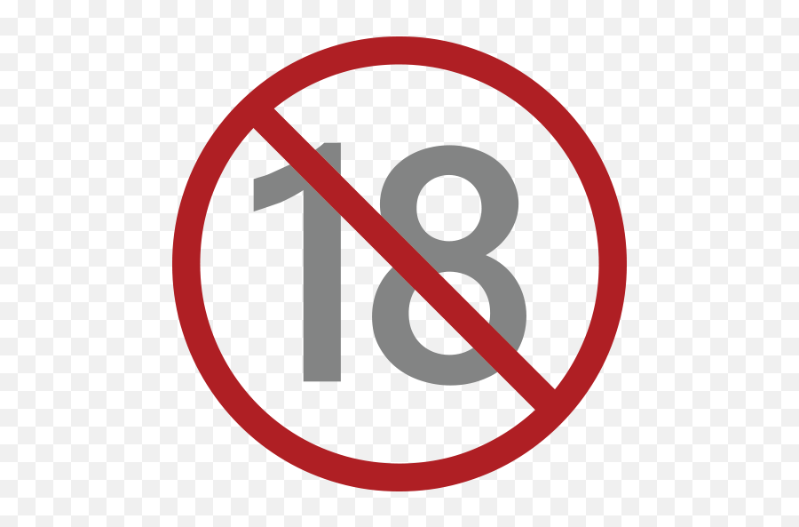 No One Under Eighteen Symbol - Dot Emoji,No 18 Emoji