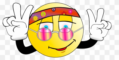 Smiley Hippie Clipart Free Download Transparent Png - Transparent Hippie Clip Art Emoji,Quiet Emoticon