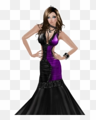 Purple Dress Fashion Black Prom Dance Wedding Goth Emoji,Goth Emotions