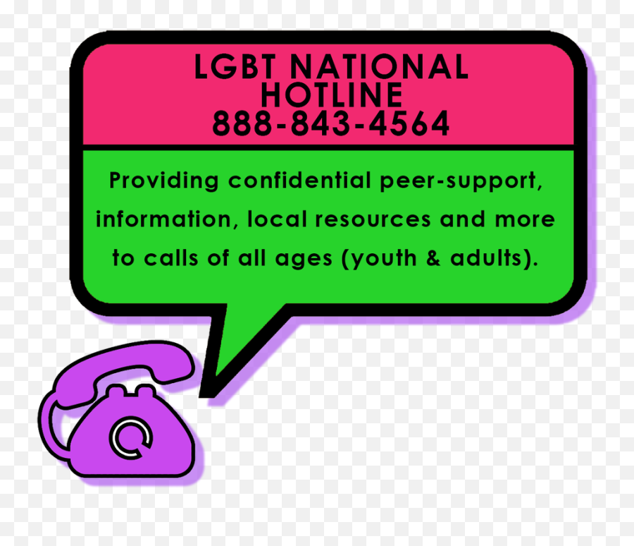 National Hotline - Lgbt National Help Center Emoji,Emotions In Lines Pride