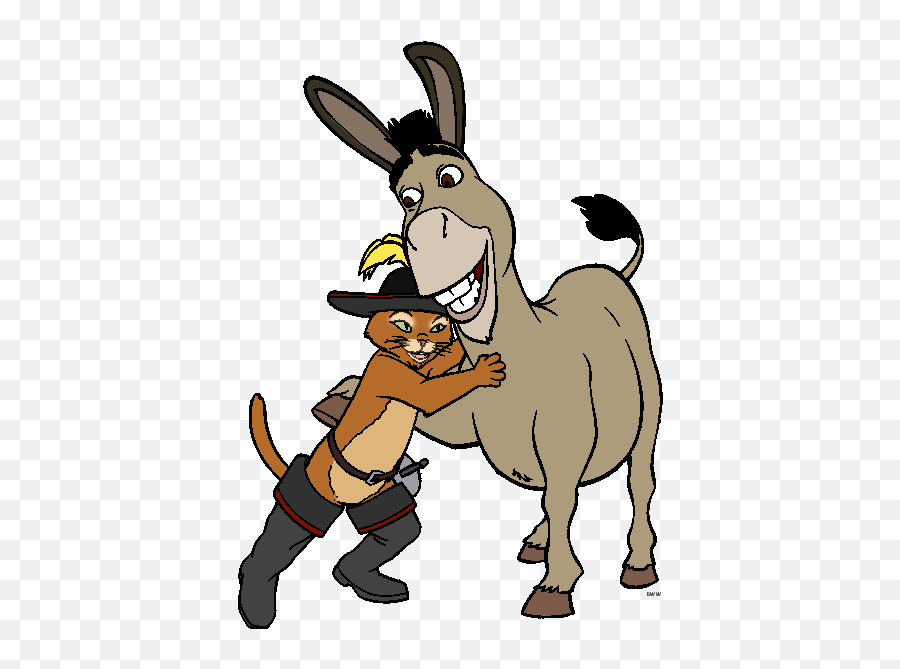 Donkey Shrek Png - Donkey And Puss In Boots Cartoon Emoji,Shrek Emoji