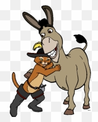 Donkey Shrek Png - Donkey And Puss In Boots Cartoon Emoji,Shrek Emoji