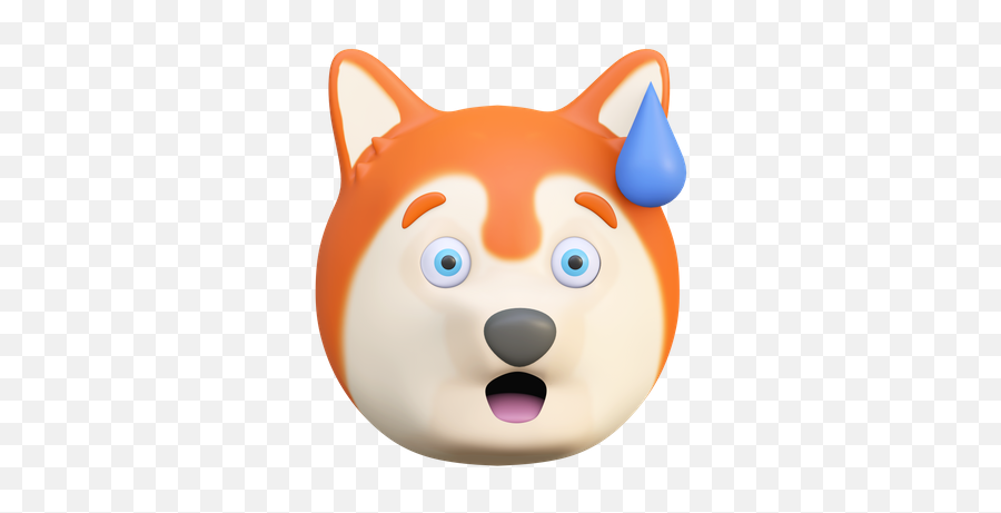 Panic Dog 3d Illustrations Designs Images Vectors Hd Graphics Emoji,Helpless Face Emoji