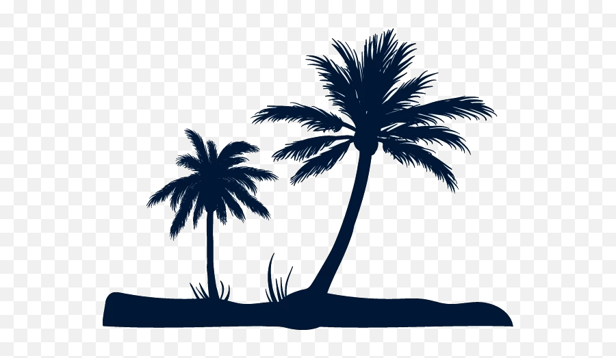 Beach Fundal Euclidean Vector - Coconut Tree Silhouette Png Emoji,Palm Tree Beach Emoji