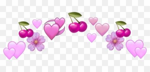 Freetoedit - Iphone Heart Emoji Crown,Cherry Emoji