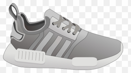 Gray Tennis Shoe Clipart - Clipart Shoe Transparent Background Emoji,Emoji Tennis Shoes