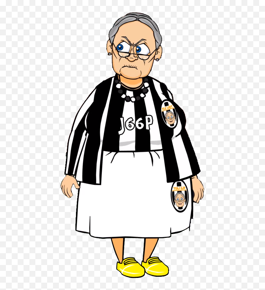 Old Lady - Juventus Old Lady Logo Emoji,Old Lady Old Man Emoji