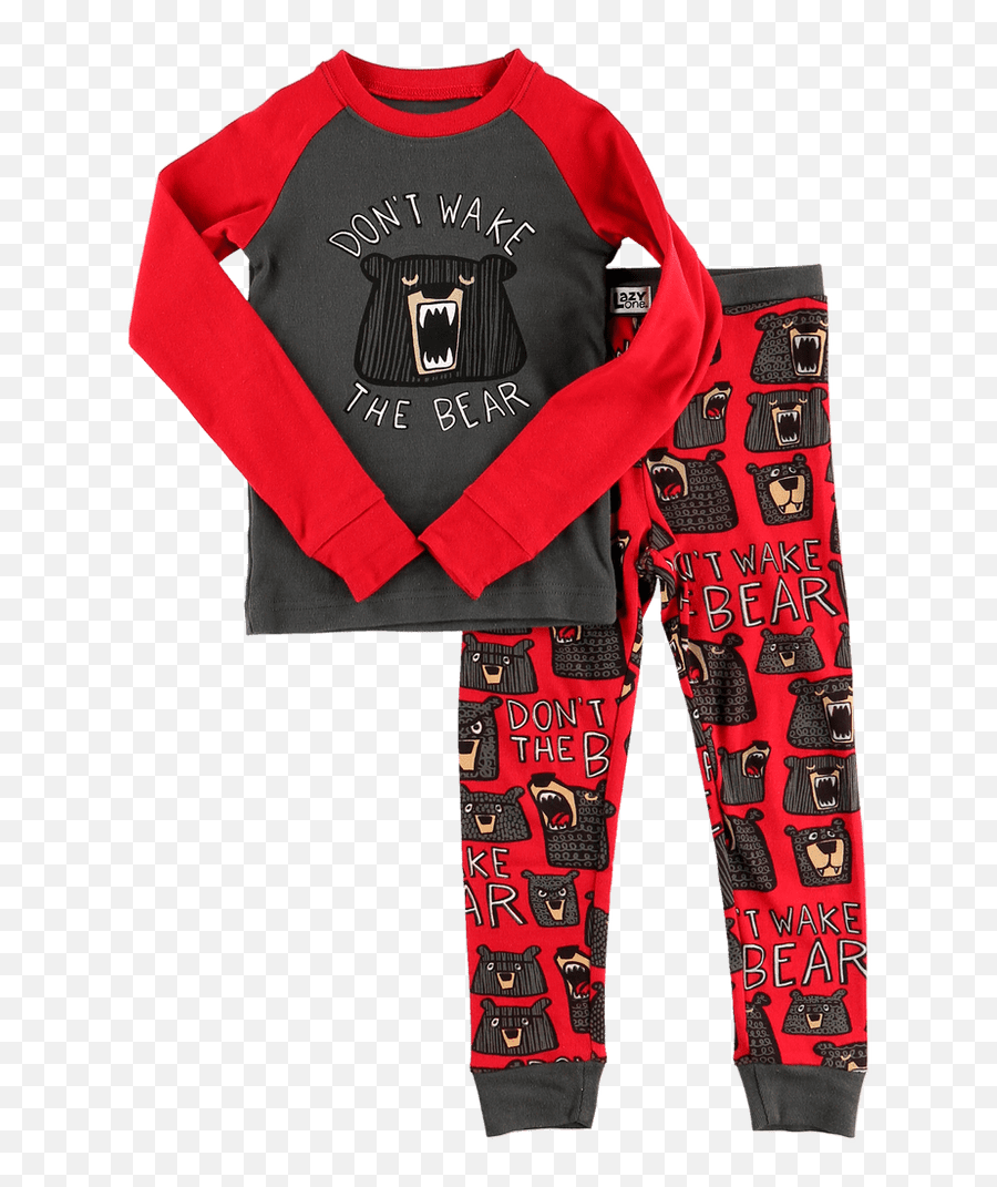 Lazy One Kids Pyjamas Pj Sets - Call Of The Wild Bear Kid Pj Set Emoji,Boys Emoji Pyjamas