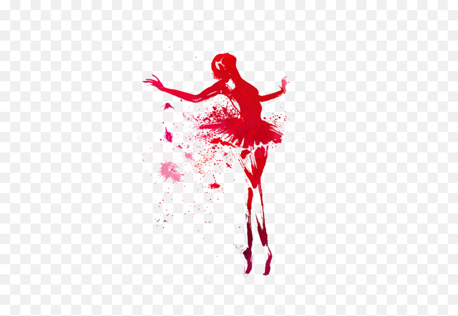 Dancer Painting Ballet Silhouette - Drawing Dancing Girls Black Emoji,Emotion Drawings Tumblr
