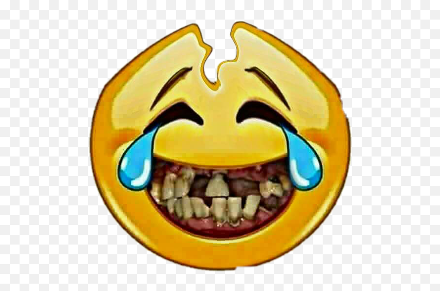 Sticker - Laughing Emoji With Rotten Teeth,Mlg Emojis
