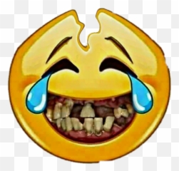 Sticker - Laughing Emoji With Rotten Teeth,Mlg Emojis
