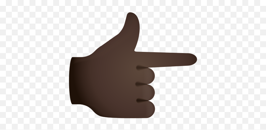 Backhand Index Pointing Right Dark Skin Tone Icon - Sign Language Emoji,Pointing Finger Emoji