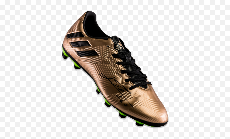 Lionel Messi Custom Cleats - Lionel Messi Gold Boots Emoji,Cr7 Soccer Cleats Of Emojis