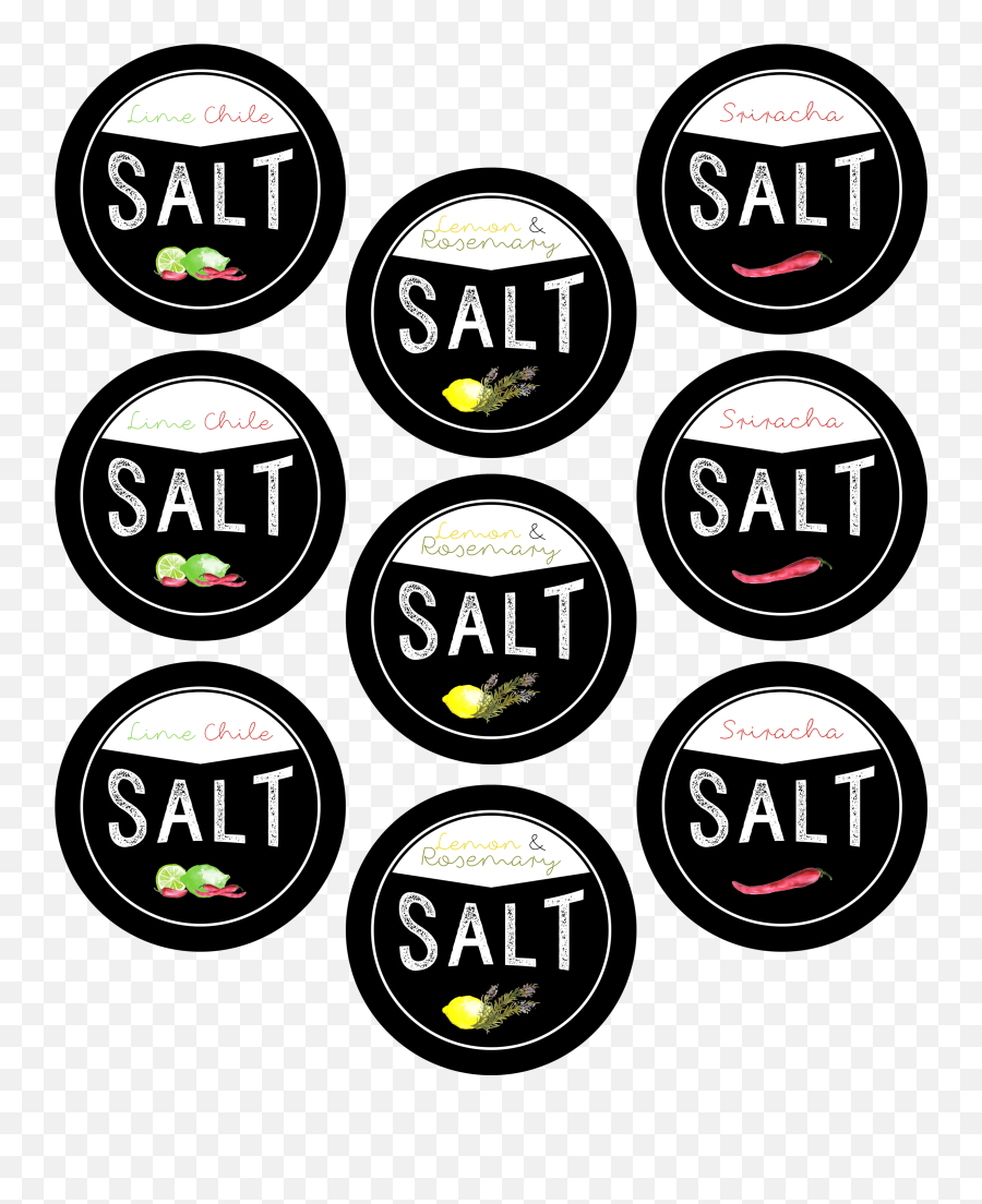 Diy Flavored Salts With Free Printables Gifts In A Jar - The Free Labels For Salt Emoji,Salt Emoticon Facebook