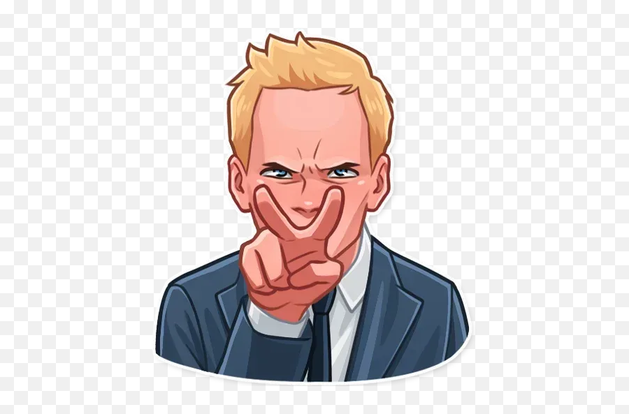 Barney Stinson Whatsapp Stickers - Stickers Cloud Barney Stinson Stickers Emoji,Barney Emoticon