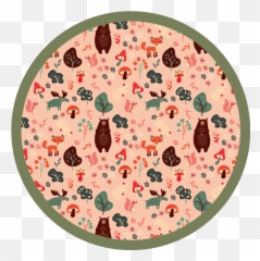 Alfombra Vinilo Rosa Con Animales - Dot Emoji,Emojis Dibujados