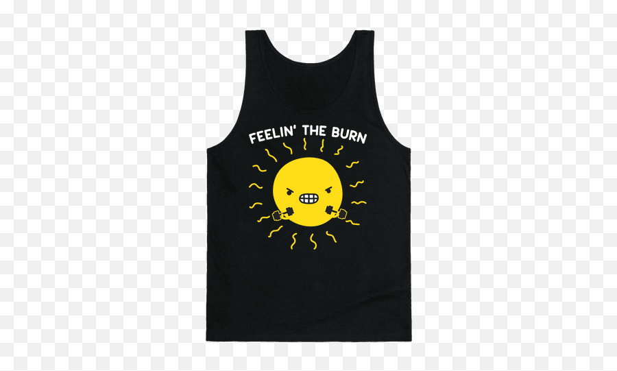 Fitness Puns Tank Tops - Run Like It Is Chasing You Emoji,Buff White Emoticon