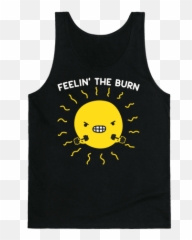 Fitness Puns Tank Tops - Run Like It Is Chasing You Emoji,Buff White Emoticon