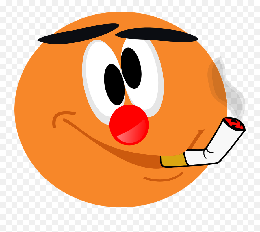 Free Photo Funny Smoker Clown Henry The - Cigarette Clip Art Emoji,Cigarette Emoji