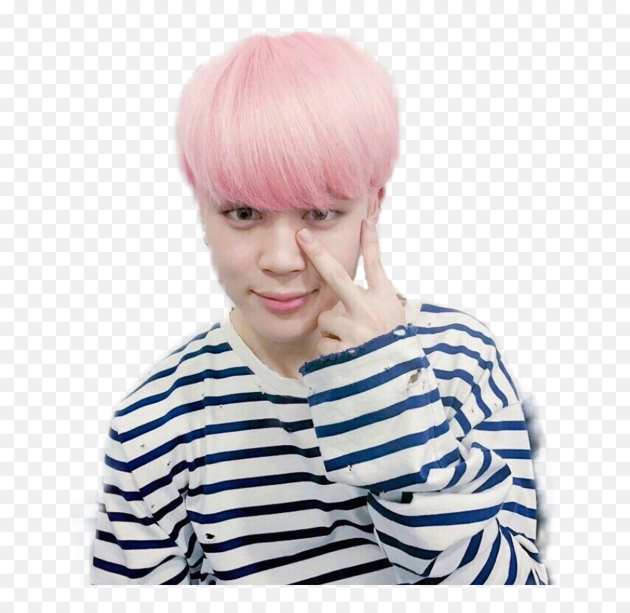 Park Jimin Png - Transparent Jimin Pink Hair Emoji,Bts Jimin Emotion