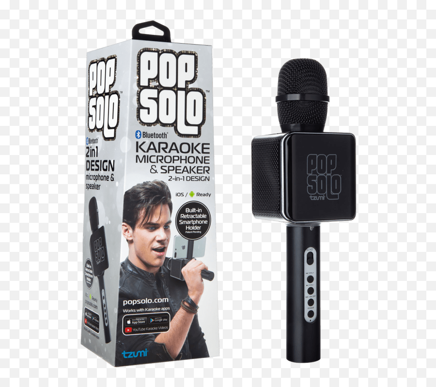 Tzumi Bluetooth Pop Solo Karaoke Microphone - Pop Solo Mic Karaoke Emoji,Karaoke Emoji