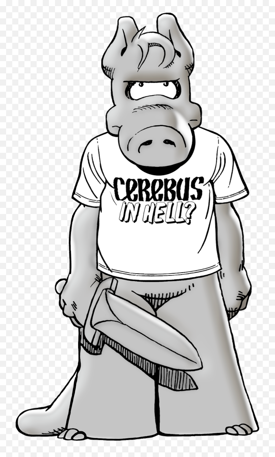 A Moment Of Cerebus Looking For Cerebus In Hell Merchandise - Cerebus The Aardvark Png Emoji,Dave The Barbarian Emoticon Stickers