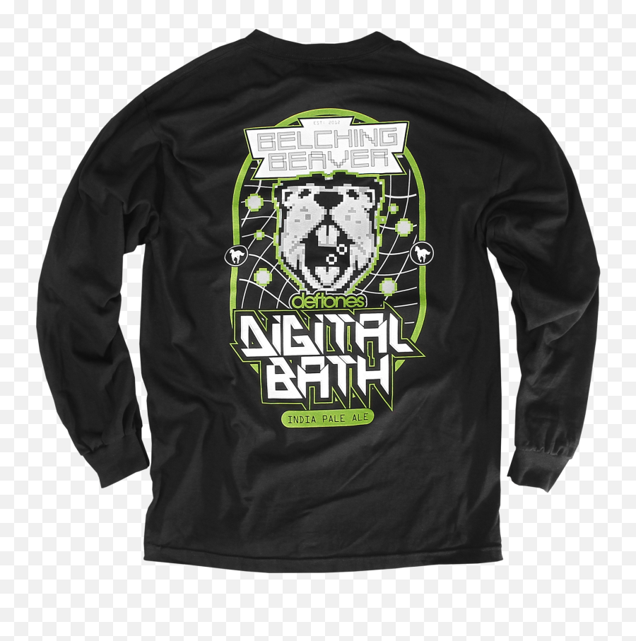 Deftones - Belching Beaver Digital Bath Long Sleeve Digital Bath Shirt Emoji,Gray Beaver Emoticons