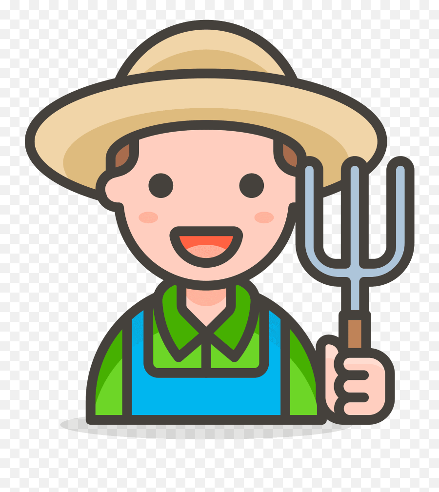 Man Farmer Emoji Clipart - Farmer Icon Png Transparent,Bauer Emojis