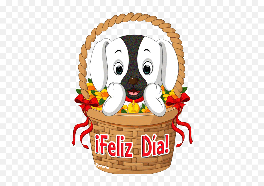 7 Ideas De Agradecimiento Gifs Animados De Gracias - Cute Dog In A Basket Cartoon Emoji,Mman And Woman Emoticon