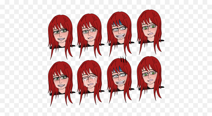 Animeheadfunnyfacefun - Free Image From Needpixcom Hair Design Emoji,Anime Emotions