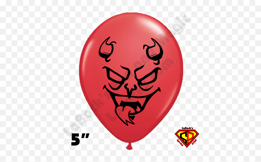 5 Inch Round Lucifer Devil Balloons By Juan Gonzales Qualatex 100ct Emoji,Emojis Accesories