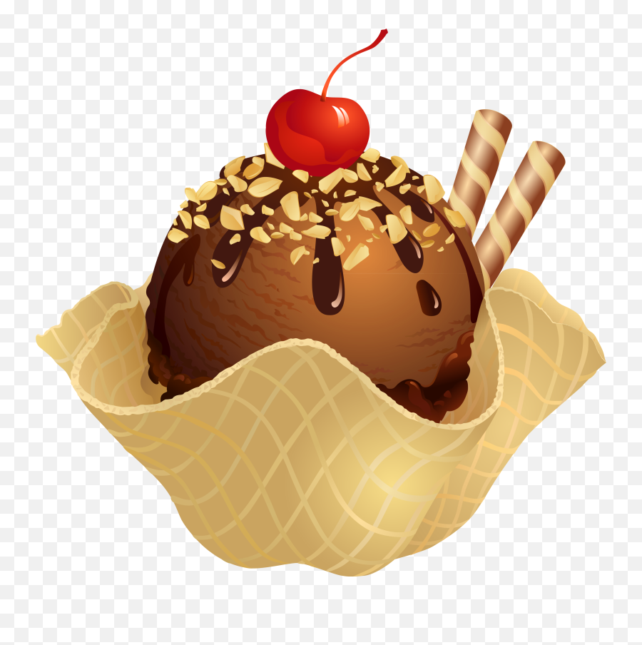 Ice Cream Cone Waffle Chocolate Ice - Waffle And Ice Cream Clipart Emoji,Sundae Emoji