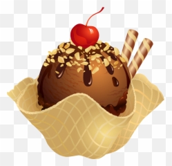 Ice Cream Cone Waffle Chocolate Ice - Waffle And Ice Cream Clipart Emoji,Sundae Emoji