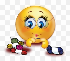 Grandma Knitting Emoji - Crochet Hook Clip Art,Grandma Emoji