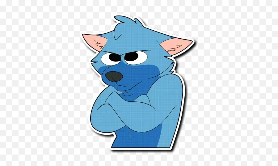 The Wolf 2 Whatsapp Stickers - Stickers Cloud Blue Wolf Whatsapp Sticker Emoji,Wolf Emoji Art