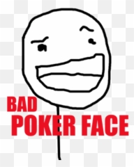 Poker Face Meme Gif Clipart - Bad Poker Face Emoji,Emotion Poker