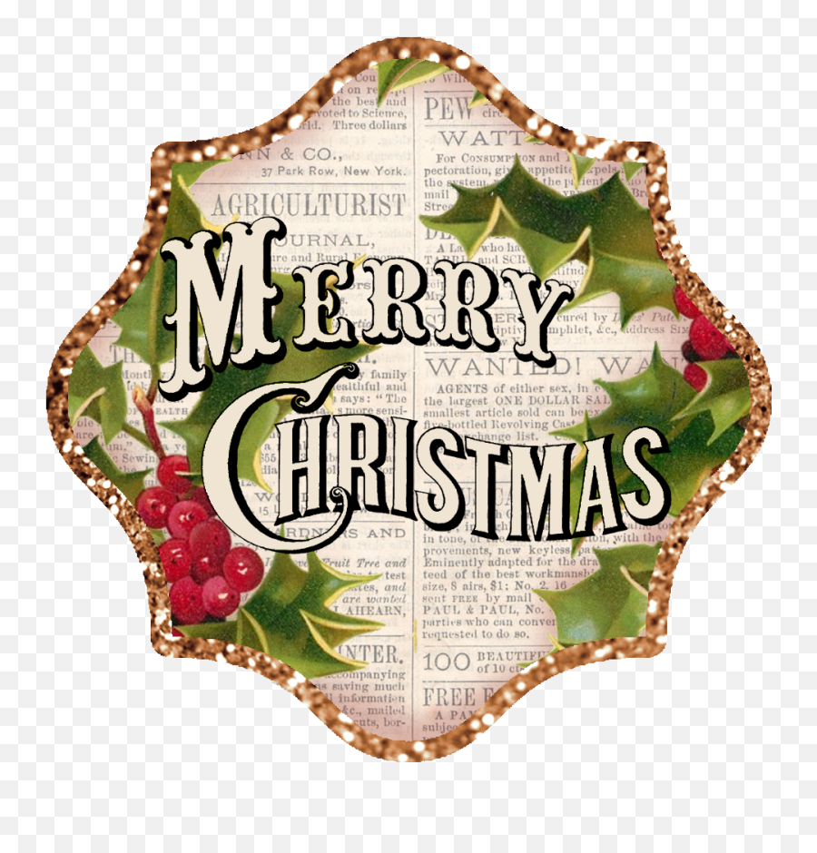 Vintage Merry Christmas Clip Art Free Emoji,Merry Christmas Emoticons Free