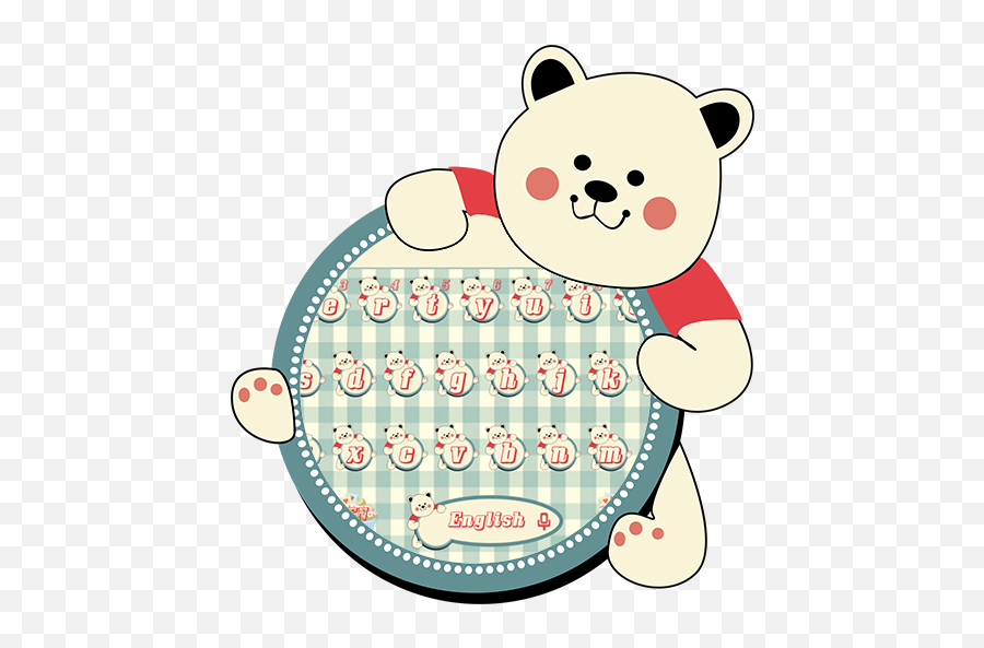 Lovely Bear Keyboard Theme - Dot Emoji,Bear And Smoke Emoji