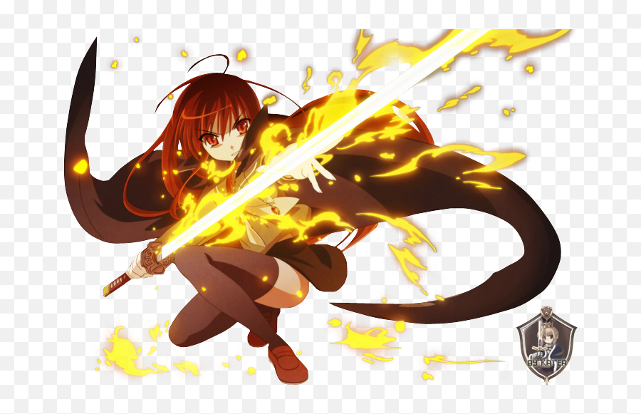 Anime Fire Girl Png Full Size Png Download Seekpng - Fire Anime Girl Png Emoji,Crying Anime Emoji