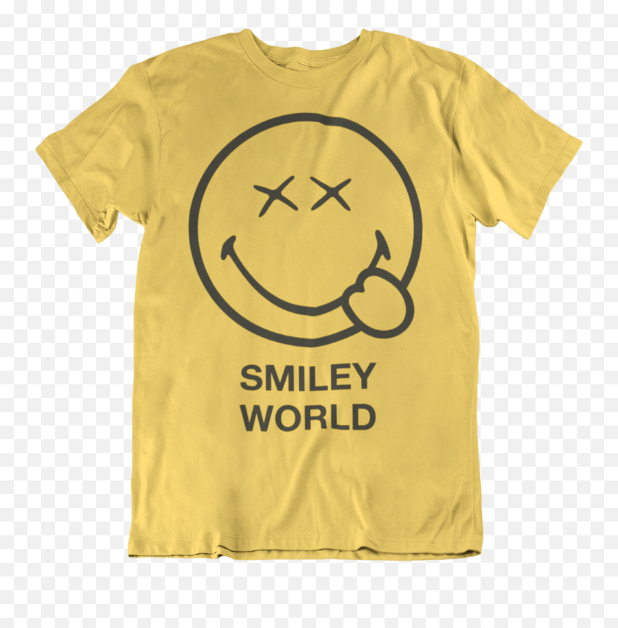 Smiley World U0027x Faceu0027 Yellow T - Shirt Merch Online Smiley World Emoji,W Emoticon