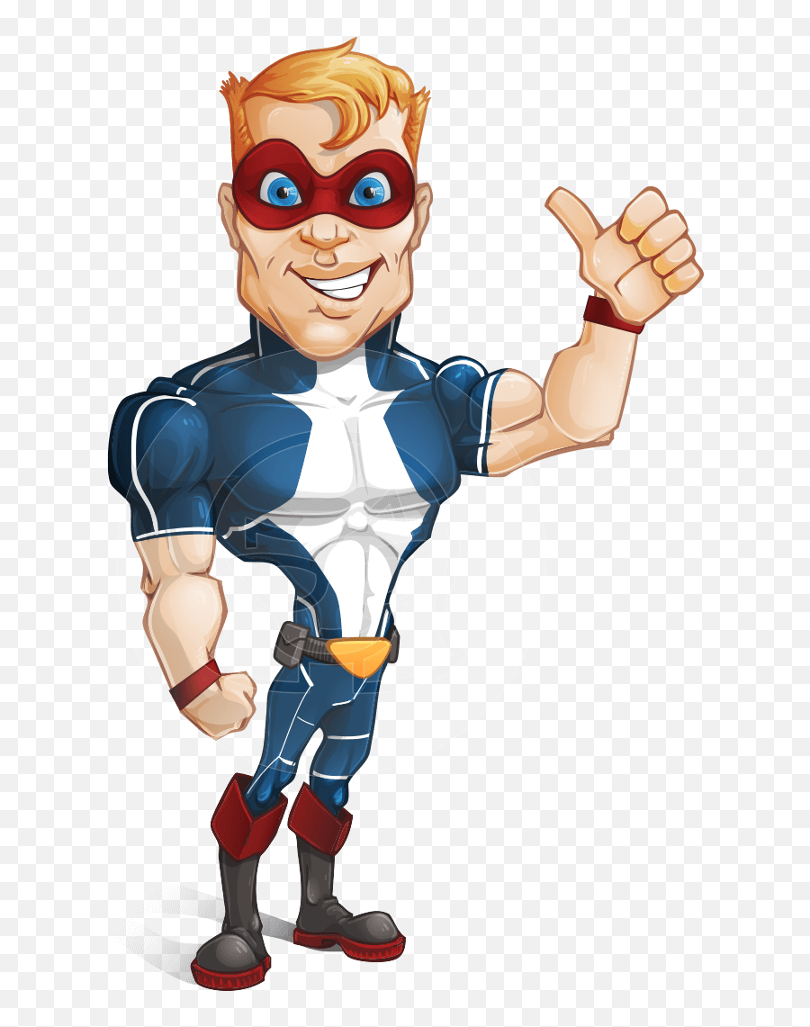 Superhero With Mask Cartoon Vector - Super Hero Cartoon Characters Emoji,Emotion Cartoon Superhero