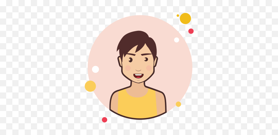 Brown Short Hair Lady In Yellow Shirt Icon - Freddie Mercury Png Icono Emoji,Emoji Birthday Girl Shirt