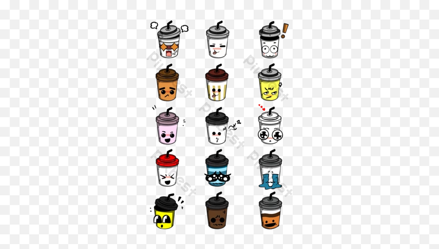 Cute Drinks Templates Psd Free Download - Cup Emoji,Soda Cup Emoticon