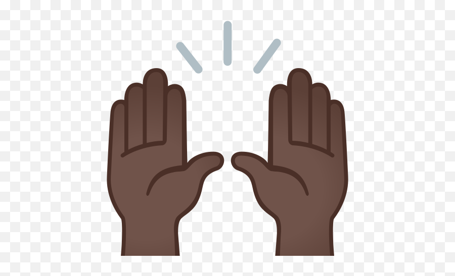 Dark Skin Tone Emoji - Black Praise Hands Emoji,Emoji Skin Tone Android