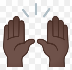 Dark Skin Tone Emoji - Black Praise Hands Emoji,Emoji Skin Tone Android