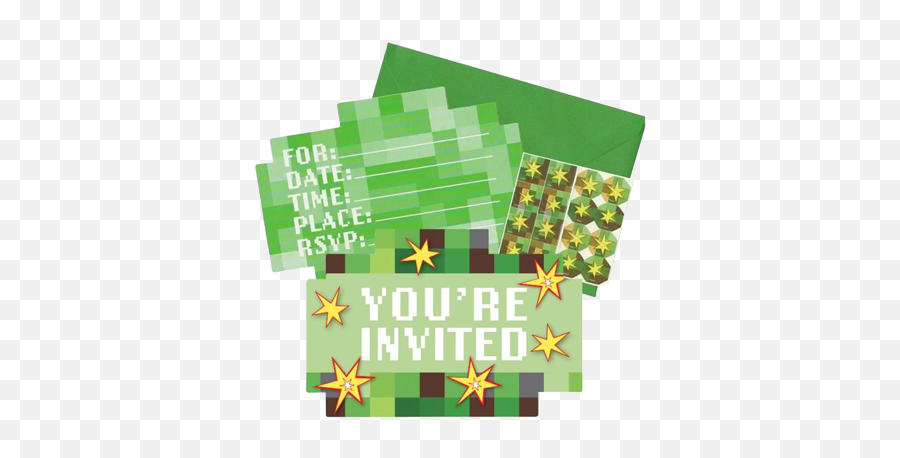 Minecraft Tnt Party Invitations - Minecraft Invitations Nz Emoji,Emoji Birthday Invitations Free